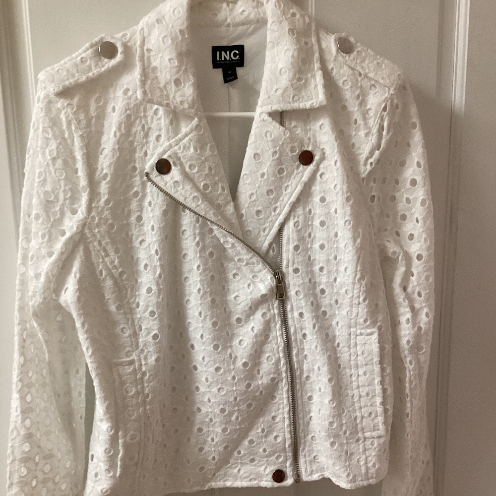 White eyelet jacket - M